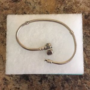 AUTHENTIC Pandora Silver Charm Bracelet